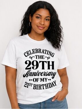 Celebrating the 50th Birthday Graphic Tee - White, Black & Red Options